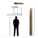 Pérgola PVC Exterior Teca - Image 5